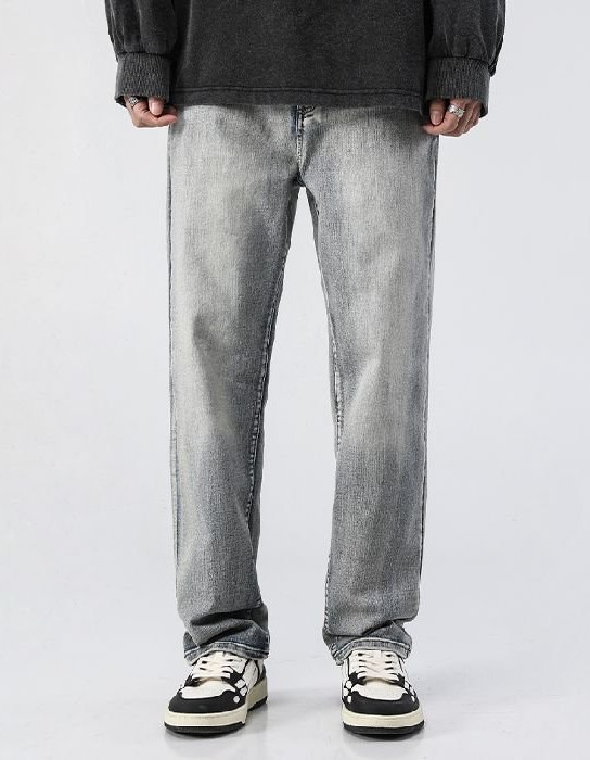 Men's Trendy Washed And Distressed Slim Straight Pants