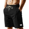 Solid-color Lace-up Loose-fit Straight-leg Mens Shorts For Summer