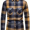 Mens Stylish Long-Sleeve Lapel Shirt