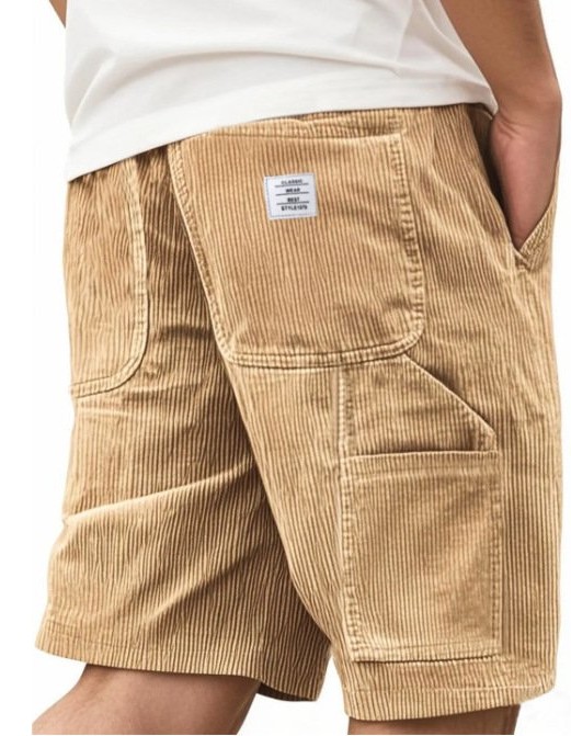 Men's Multi-Pocket Workwear Vintage Corduroy Shorts
