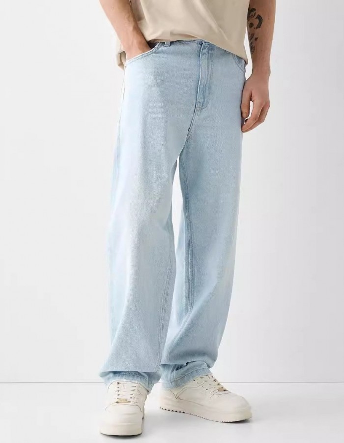 Creative Casual Versatile Men's Straight Jeans