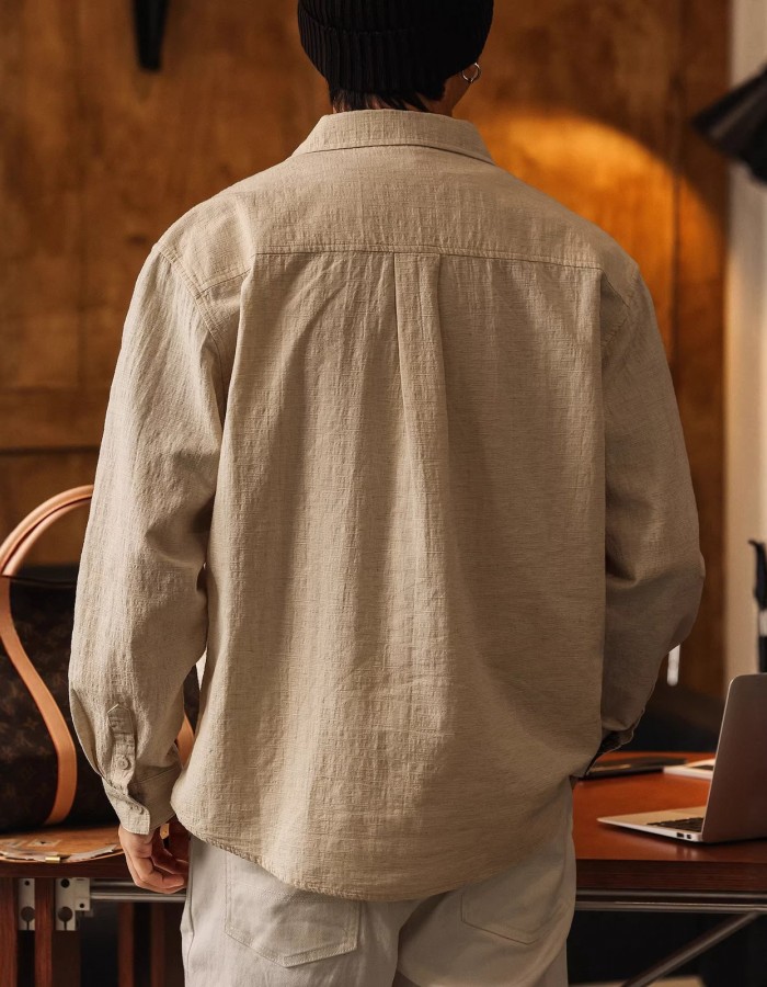 Old Money Style Vintage Linen Shirt