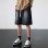 Men's Light-Colored Star-Print Raw-Hem Drawstring Cropped Denim Shorts