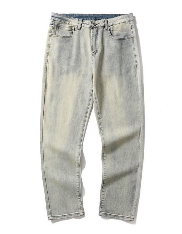 Men's Trendy Washed And Distressed Slim Straight Pants