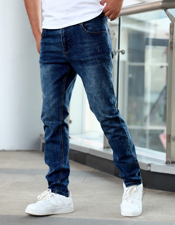 Slim Fit Stretch Men's Youth Blue Casual Pants