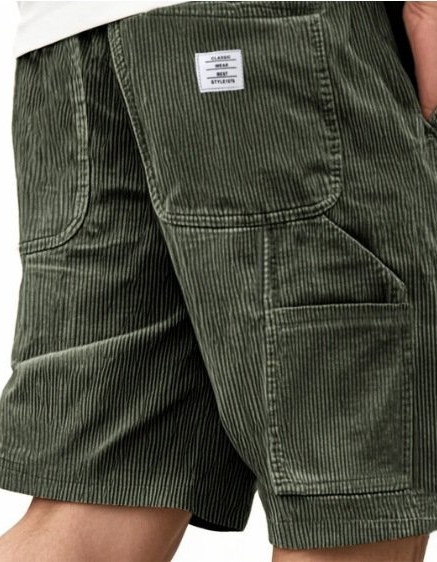 Men's Multi-Pocket Workwear Vintage Corduroy Shorts