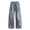 Light-blue Washed-in-wash-and-wear Jeans For Men That Go With Everything