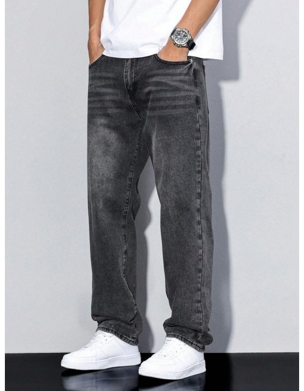 Men's Casual Straight-leg Loose Long Jeans