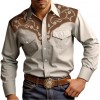Mens Stylish Western-style Long-sleeve Shirt Top