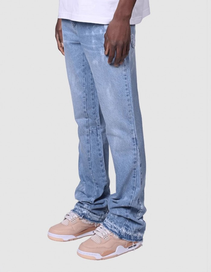 Men's Fashion Stretch Embroidery Straight-leg Denim Straight-leg Pants