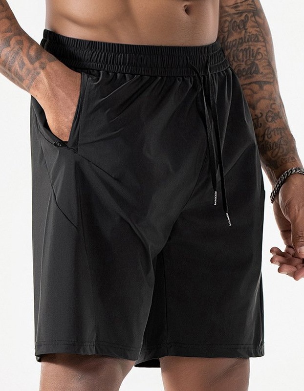 Men's Summer Loose-Fit Sports Casual Ice Silk Quick-Drying Breathable Running Fitness Training Shorts
