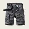 Micro Elastic Multi-pocket Workwear Loose Straight Casual Shorts