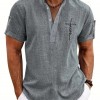Men's casual suit 3D printed zipper short sleeved polo shirt