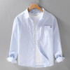 SpringAutumn Simple Striped Long Sleeve Shirt