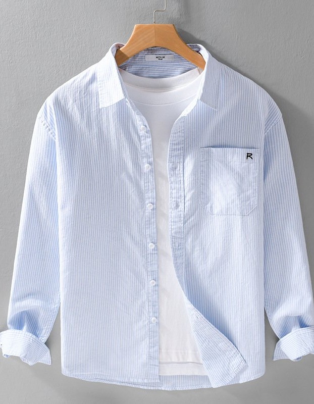 SpringAutumn Simple Striped Long Sleeve Shirt
