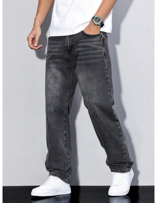 Men's Casual Straight-leg Loose Long Jeans