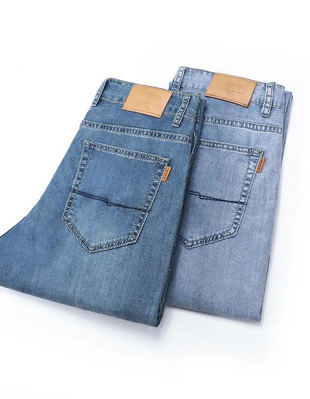 Fashion Personality Tencel Ultra-thin Jeans Men