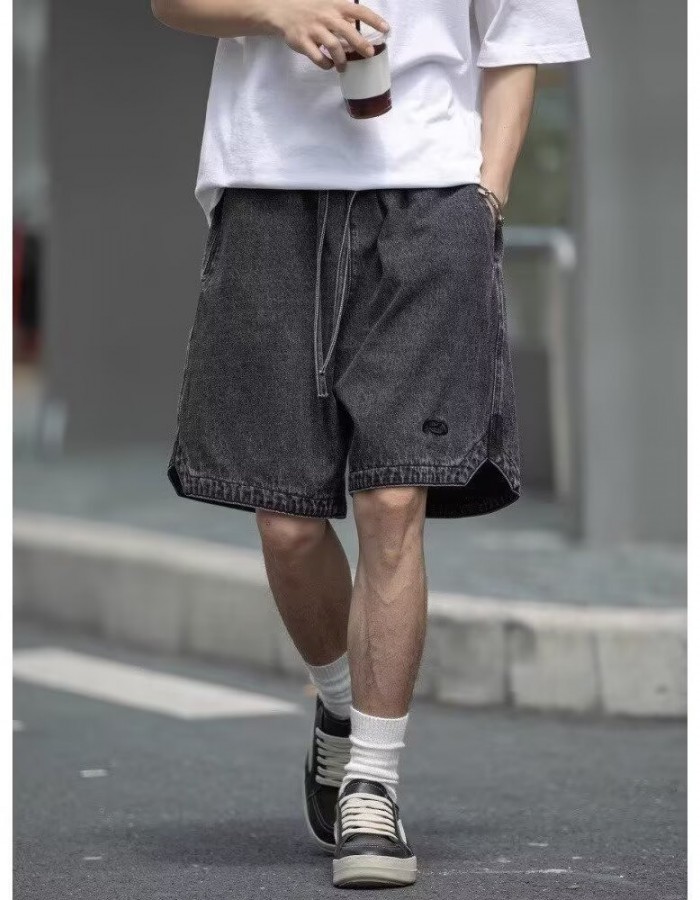 Men's Denim Shorts Straight-Leg Casual Shorts