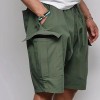 Casual Men's Loose Big Pocket Cargo Green Shorts