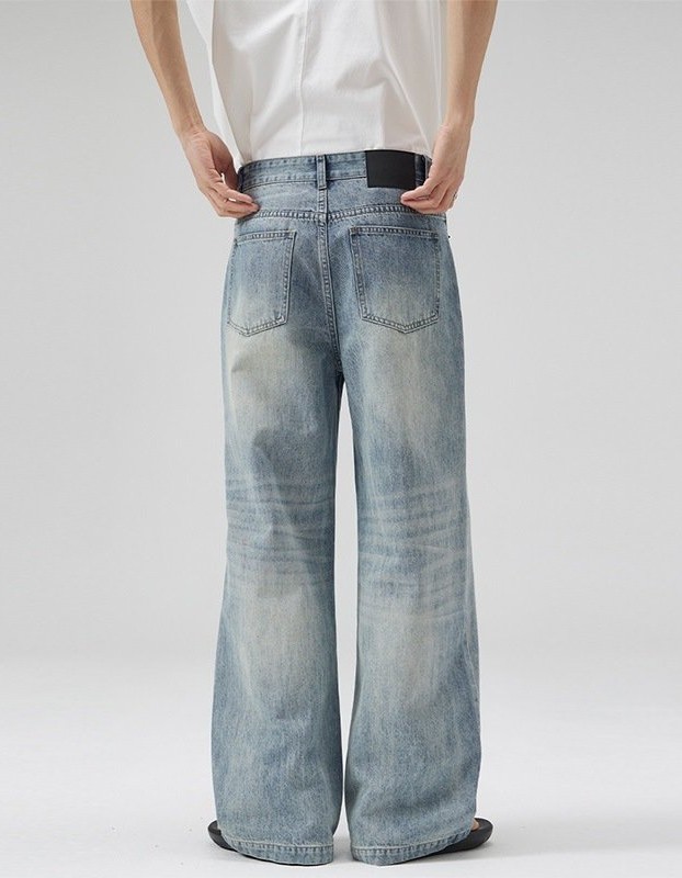 New Light Blue Washed Jeans For Men