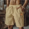 Solid-color Breathable Everyday Beach Capri Casual Pants