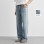 Light-wash Mens Ripped Straight-leg Jeans