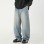 Wide-leg Washed Denim Jeans Mens Loose Casual Pants