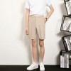 Men's Slim-fit Casual White Straight-leg Shorts
