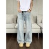 Light-blue Washed-in-wash-and-wear Jeans For Men That Go With Everything