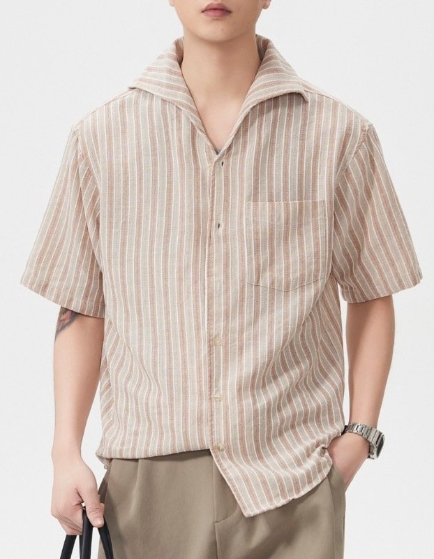 Men's Short-Sleeve American-Style Trendy Loose Shirt