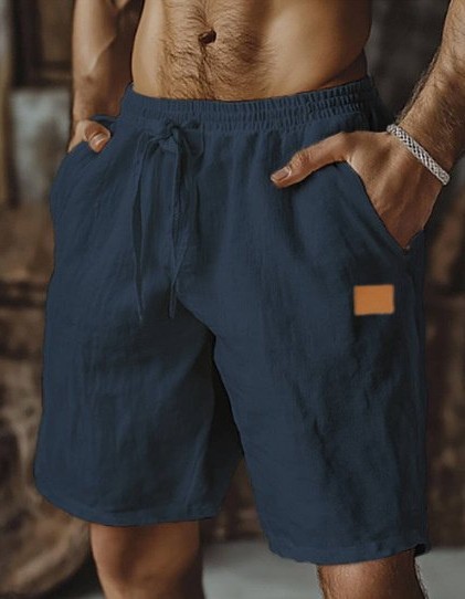 Solid-color Breathable Everyday Beach Capri Casual Pants
