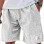 Fashionable Drawstring Textured Solid-Colored Shorts Beach Pants