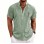 Men's casual suit 3D printed zipper short sleeved polo shirt