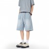 Mens Stretch Waist Lyocell Ice Silk Denim Shorts