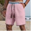 Loose-fitting Breathable Beach Pants With A Trendy Ethnic-style Drawstring Design