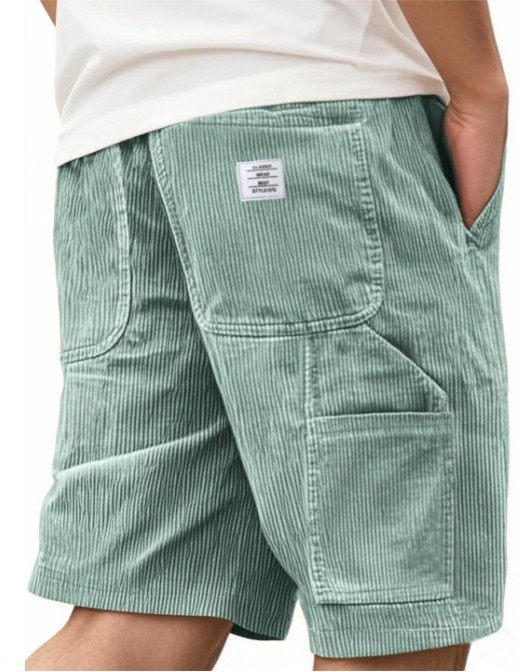 Men's Multi-Pocket Workwear Vintage Corduroy Shorts