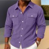 Mens Loose-fit Corduroy Shirt-coat