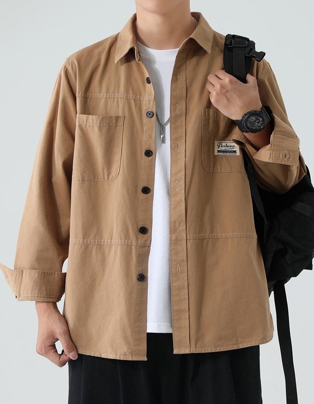 100 Cotton Men's Workwear Long-Sleeve Shirt