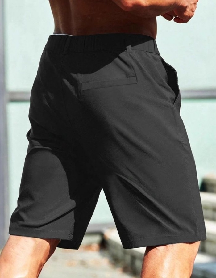 Men's British Style Suit Work Casual Straight Shorts