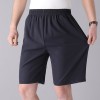 Solid Color Black Loose High Waist Comfort Breathable Middle-aged Breeches