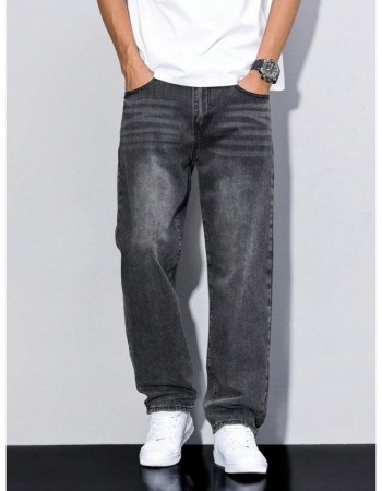 Men's Casual Straight-leg Loose Long Jeans
