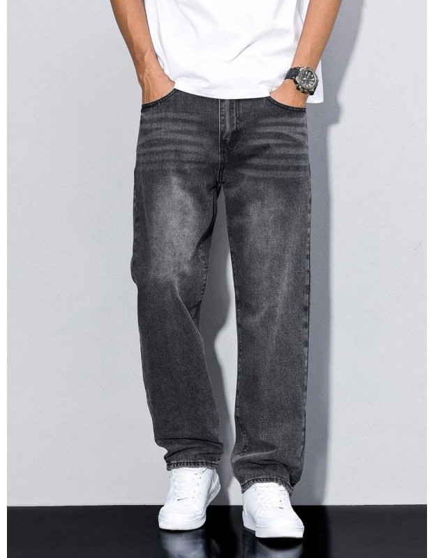 Men's Casual Straight-leg Loose Long Jeans