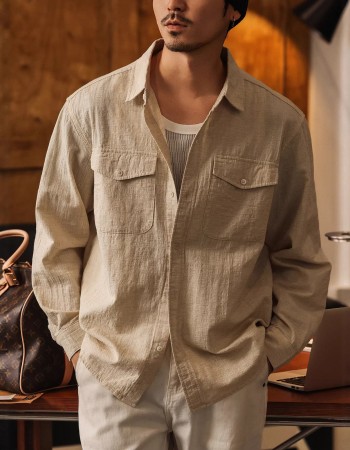 Old Money Style Vintage Linen Shirt