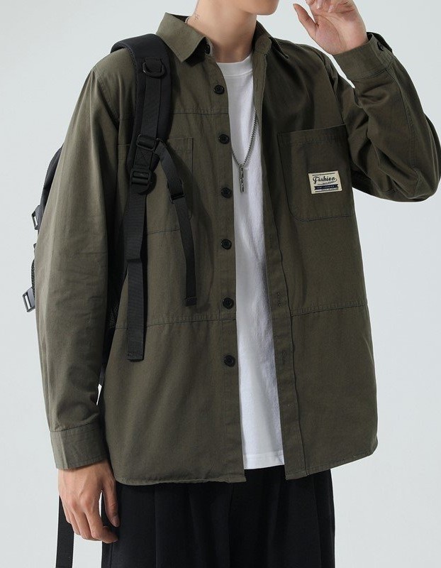 100 Cotton Men's Workwear Long-Sleeve Shirt