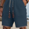 Loose-fitting Breathable Beach Pants With A Trendy Ethnic-style Drawstring Design