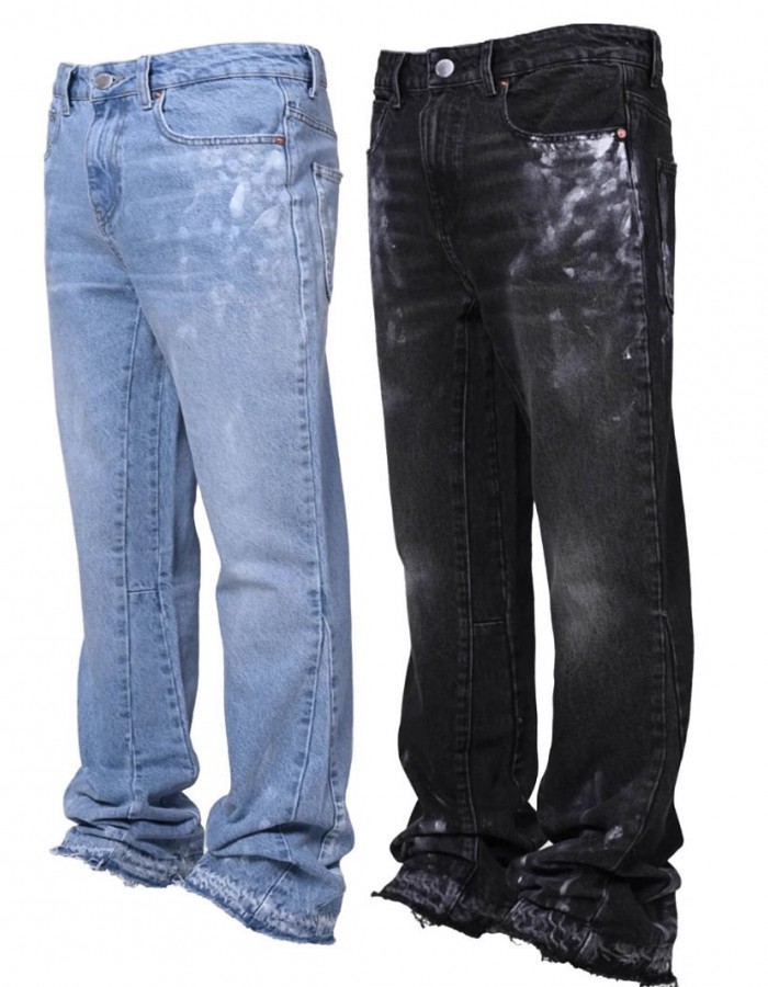 Men's Fashion Stretch Embroidery Straight-leg Denim Straight-leg Pants