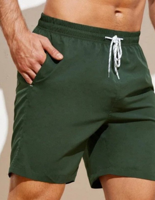 Summer Men's Solid-Colored Athletic Casual Cropped Shorts