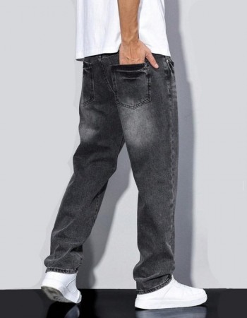 Men's Casual Straight-leg Loose Long Jeans