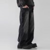 Mens Straight Leg Loose Fit Wide Leg Jeans